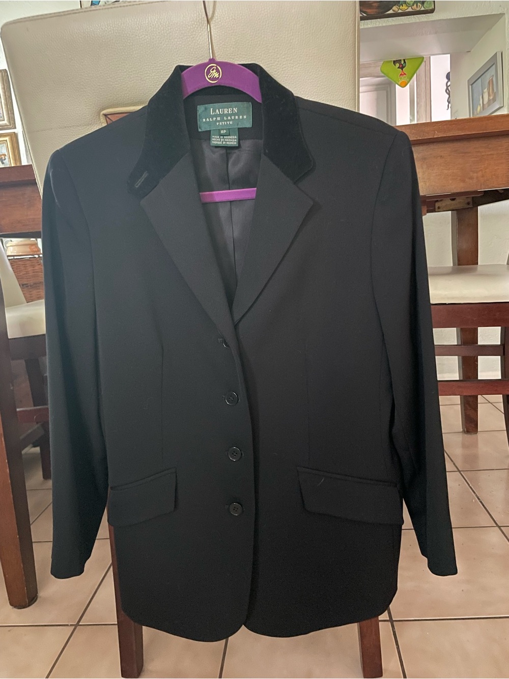 LAST CALL Ralph Lauren Black Blazer with Velvet Collar